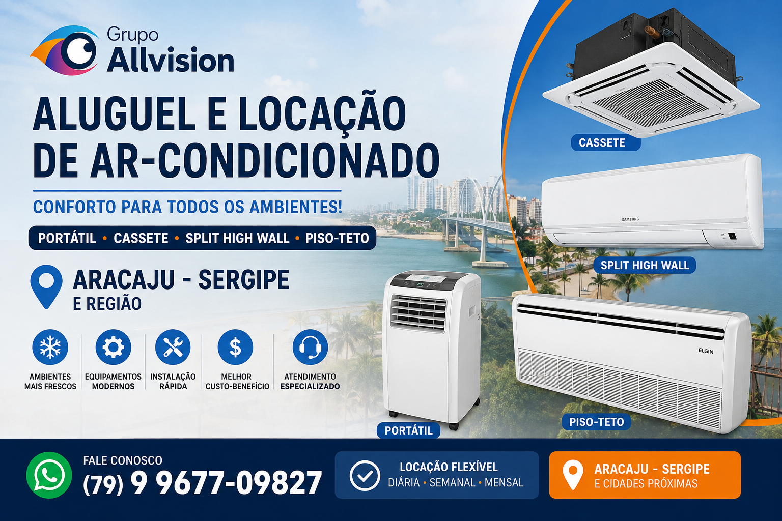 ALUGUEL DE AR-CONDICIONADO EM ARACAJU E TODO SERGIPE