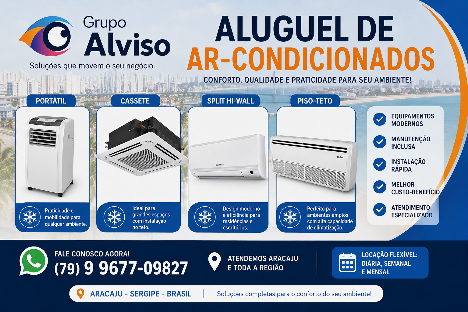 ALUGUEL DE AR-CONDICIONADO EM ARACAJU E TODO SERGIPE