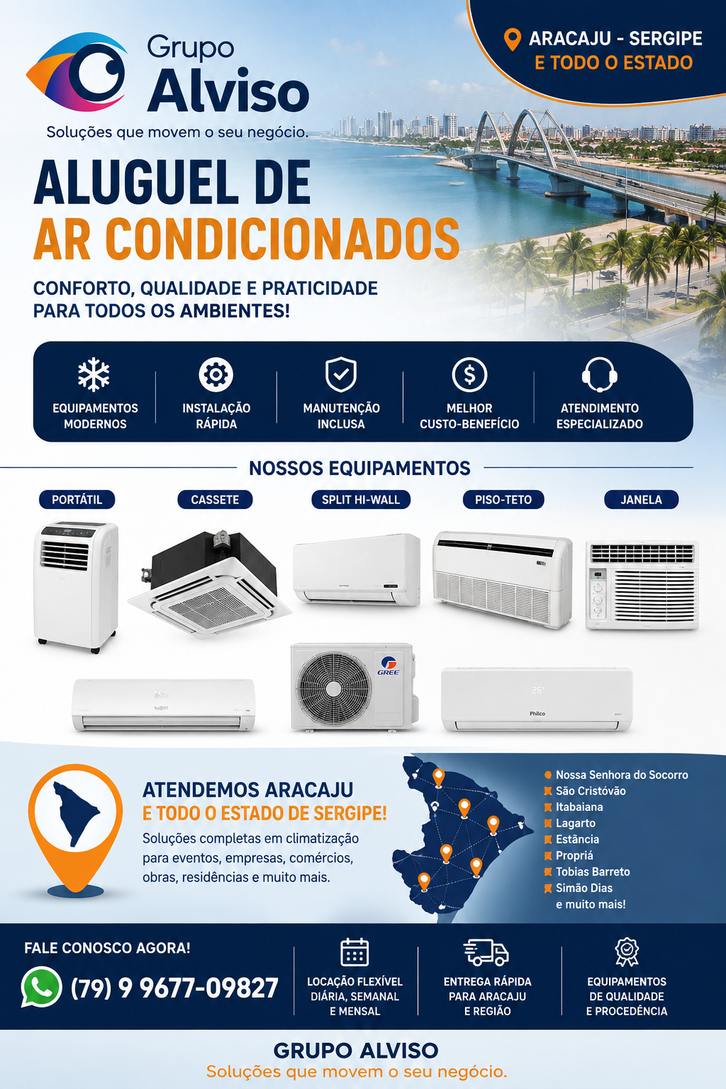 ALUGUEL DE AR-CONDICIONADO EM ARACAJU E TODO SERGIPE