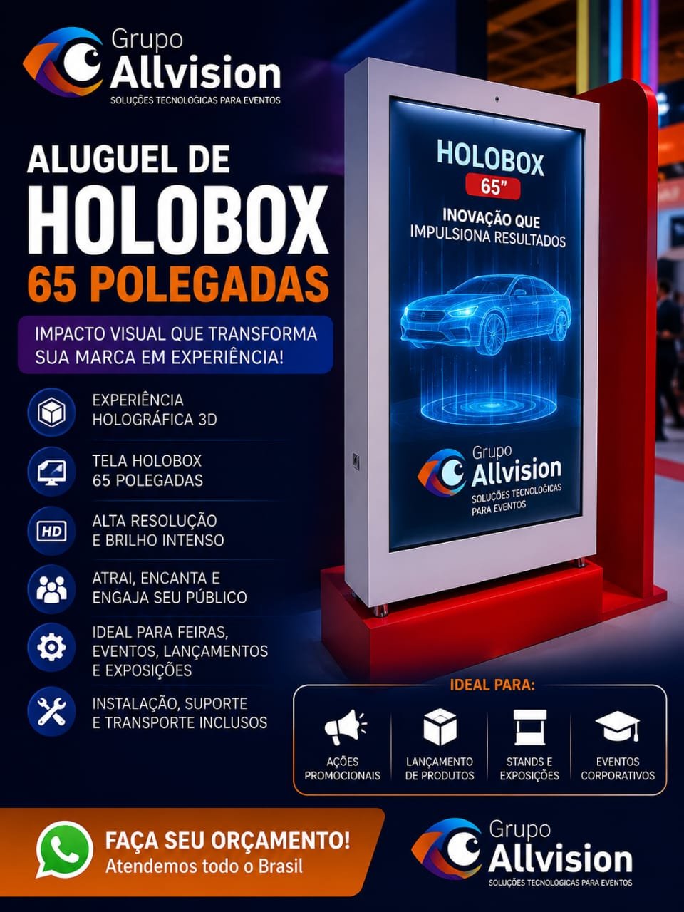 Aluguel de Totem Interativo, Painel de LED e Soluções Audiovisuais para Feiras e Eventos em Aracaju, Sergipe